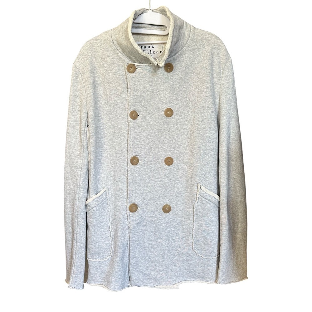 Frank & Eileen NWD Belfast Sweatshirt Peacoat Gray Melange Size S - Picture 2 of 8